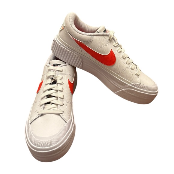 Nike Shoes - NEW Nike Court Legacy Lift Platform Sneakers 7 Women’s DZ5203-100 White Orange